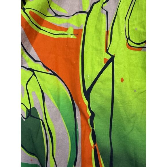 Anthropologie Nerida Midi Dress Medium Beaded V-Neck Colorful Print Cotton - Picture 12 of 14